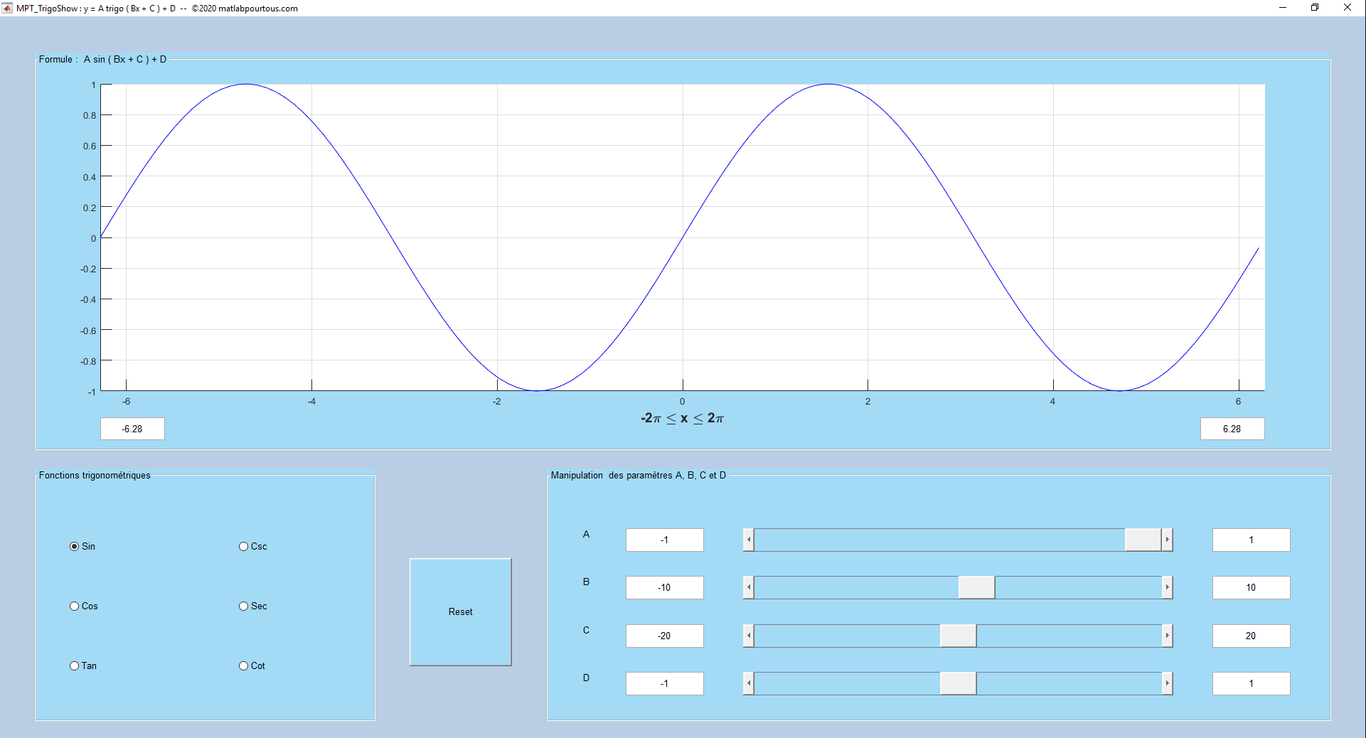 Interface graphique avec matlab – Cours